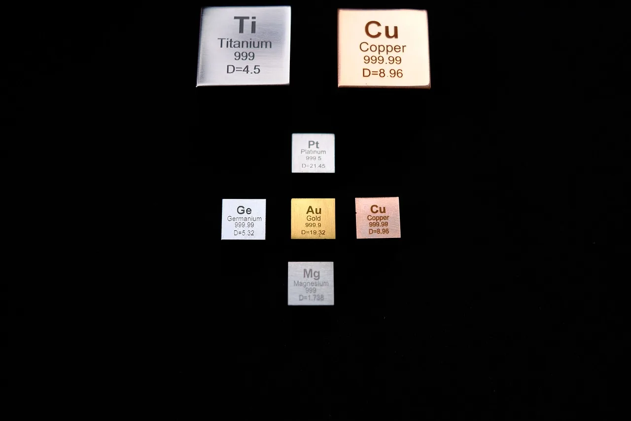 chemistry, science, elements, cube, density cube, platinum, gold, copper, titanium, germanium, magnesium, platinum, platinum, platinum, titanium, titanium, magnesium, magnesium, magnesium, magnesium, magnesium. Material selection mistakes: eight decision errors and the checks that catch them