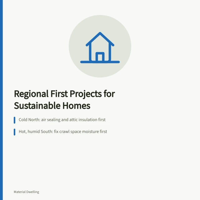 Regional home project priorities: attic, crawl space, radon testing. 4 things nobody tells you about sustainable home projects