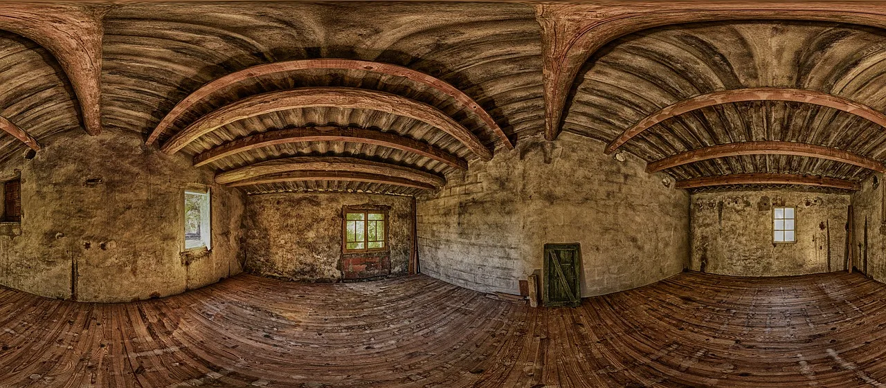 attic, panorama, empty room, old house, abandoned, attic, empty room, empty room, empty room, empty room, empty room. The regrets that follow natural insulation jobs without air sealing