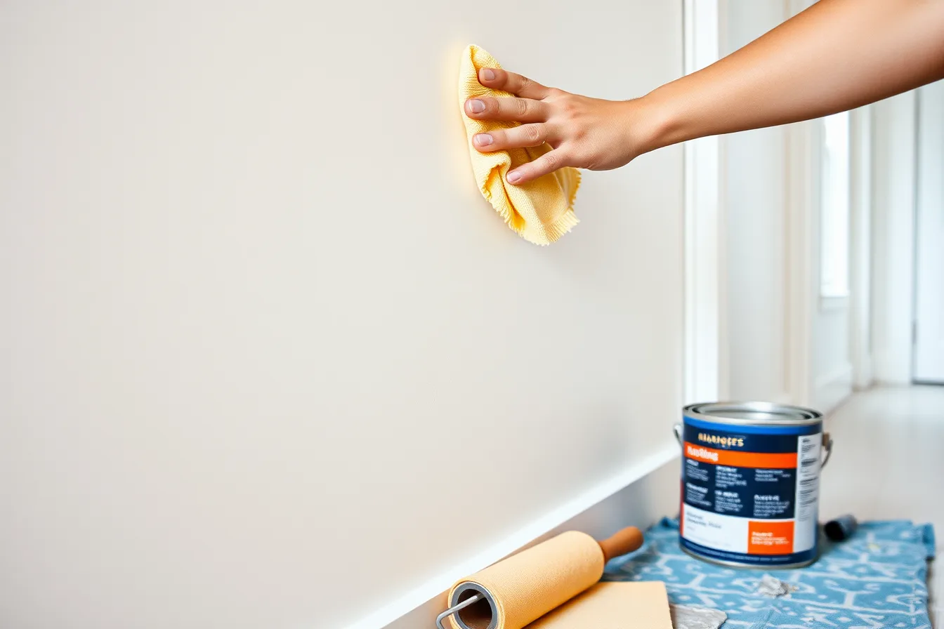 Damp cloth wiping a washable mid-sheen painted hallway wall clean. Which low VOC finishes upgrades add everyday value: a practical read